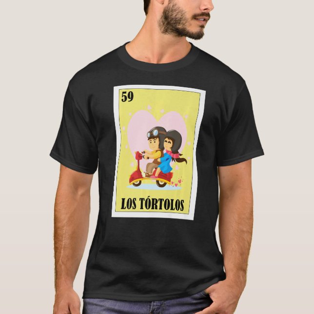 T-shirt Mexicain pour les couples Los Tortolos (Devant)