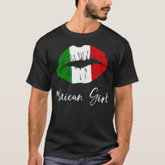 T-shirt Mexicaine Fille Mexique Pride Latina Girl Lips
