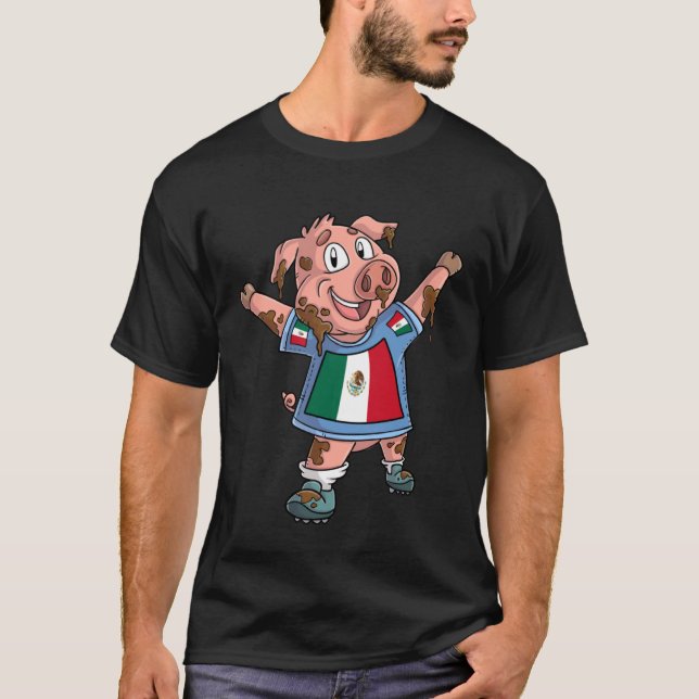 T-shirt Mexican pig fan (Devant)