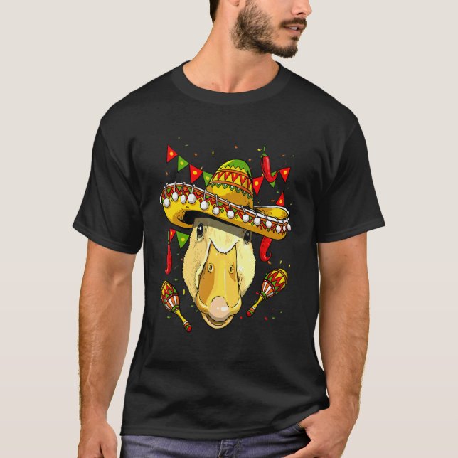 T-shirt Mexico Cinco de Mayo Duck Sombrero Mexican Party D (Devant)