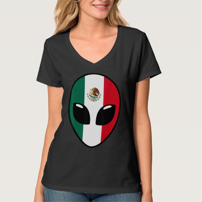T-shirt Mexico Flag   Alien Mexico (Devant)