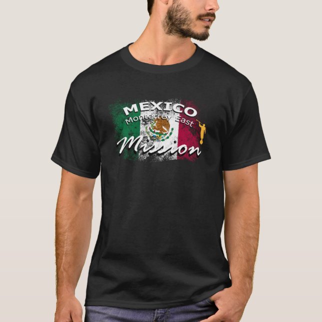 T-shirt Mexico Monterrey East Mormon LDS Mission Missionar (Devant)