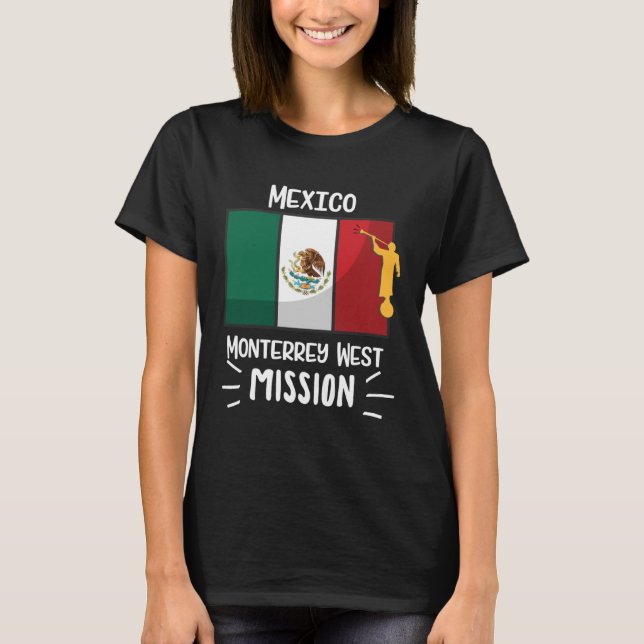 T-shirt Mexico Monterrey West Mormon LDS Mission Missionar (Devant)