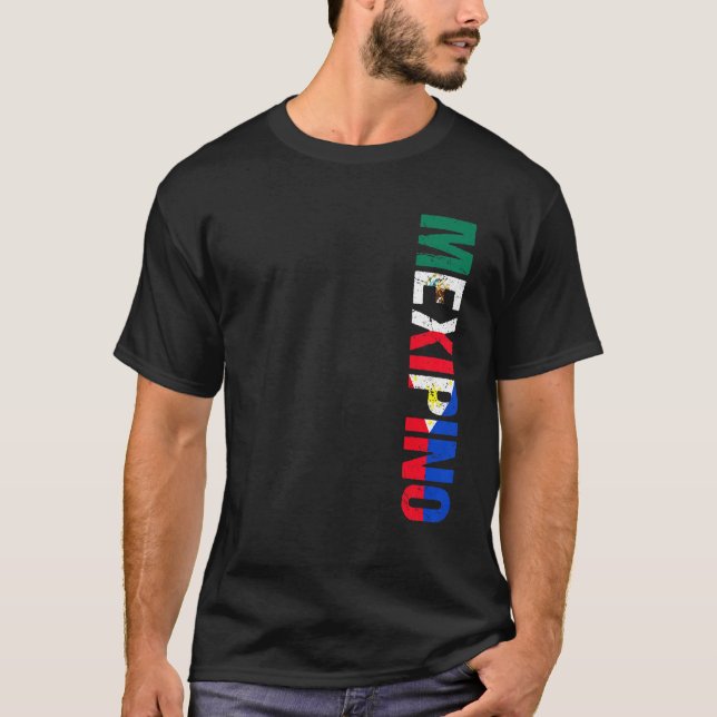 T-shirt Mexipino Mexico Philippines Flag Ancestery Filipin (Devant)