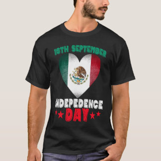 T-shirt Mexique 16 septembre Fête de l'Indépendance Fla me