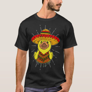 T-shirt Mexique Canard avec Sombrero et Poncho