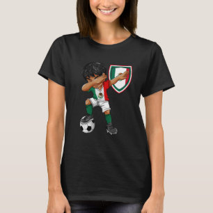 T-shirt Mexique Dabbing Soccer Boy Drapeau Mexicain Footba