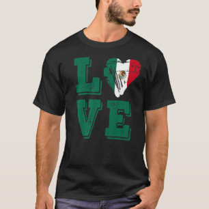 T-shirt Mexique Drapeau Love Mexique