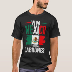T-shirt Mexique Drapeau Viva Mexique Cabrones Mexique Jour
