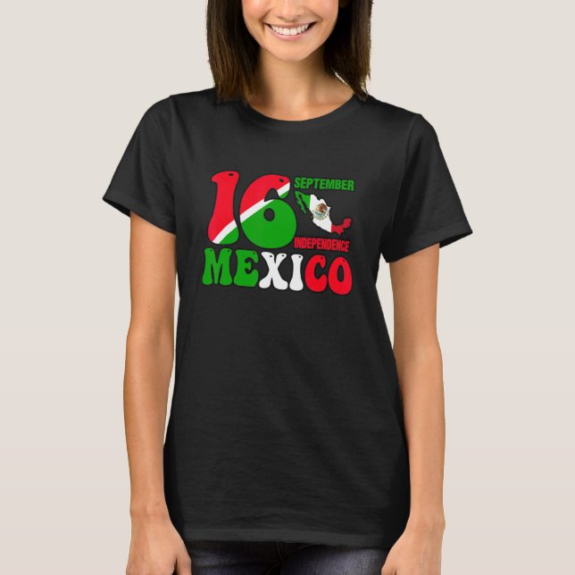 T-shirt Mexique Fierté d'indépendance 2022 Drapeau mexicai (Devant)