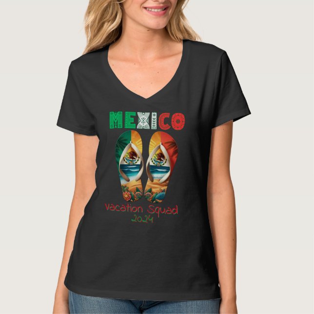 T-shirt Mexique Flip Flop Vacances Tropical Getaway Design (Devant)