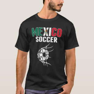T-shirt Mexique Football Ball In Net But Football Mexicain