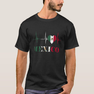 T-shirt Mexique Heartbeat EKG Pulse Cinco De Mayo Mex