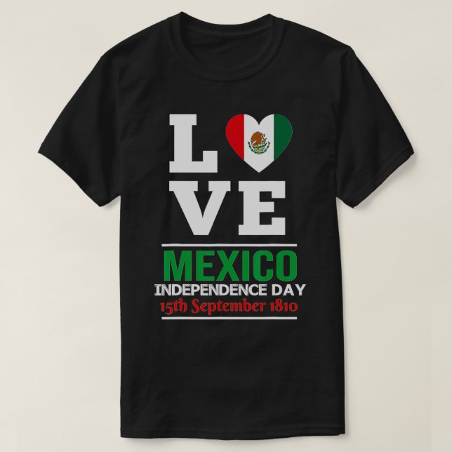 T-shirt Mexique Indépendance Fière Drapeau Mexicain Patrio (Design devant)