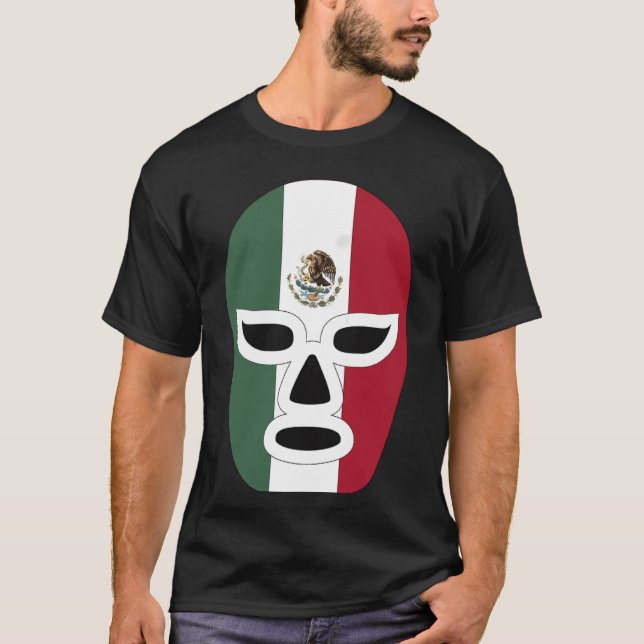 T-shirt Mexique Luchador Mexique Flag Mask Wrestler (Devant)