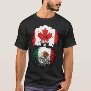 T-shirt Mexique Mexique Canada drapeau des racines d'arbre