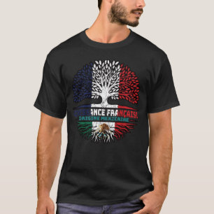 T-shirt Mexique Mexique France Arbre Drapeau