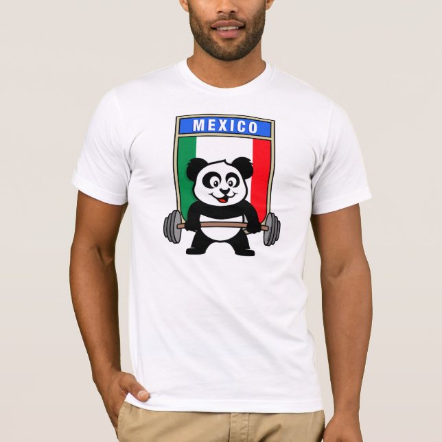T-shirt Mexique Panda haltérophilie (Devant)