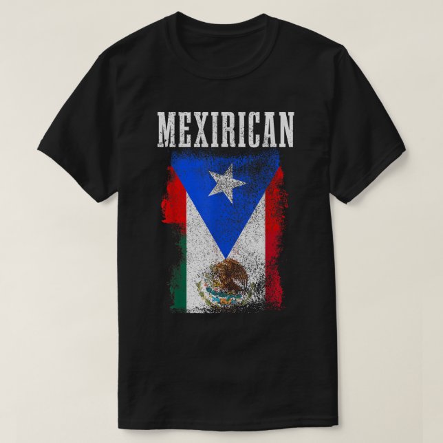 T-shirt Mexique Porto Rico Mix Mexique Porto Rico Pride (Design devant)