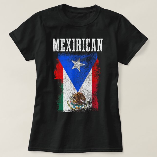 T-shirt Mexique Porto Rico Mix Mexique Porto Rico Pride (Design devant)