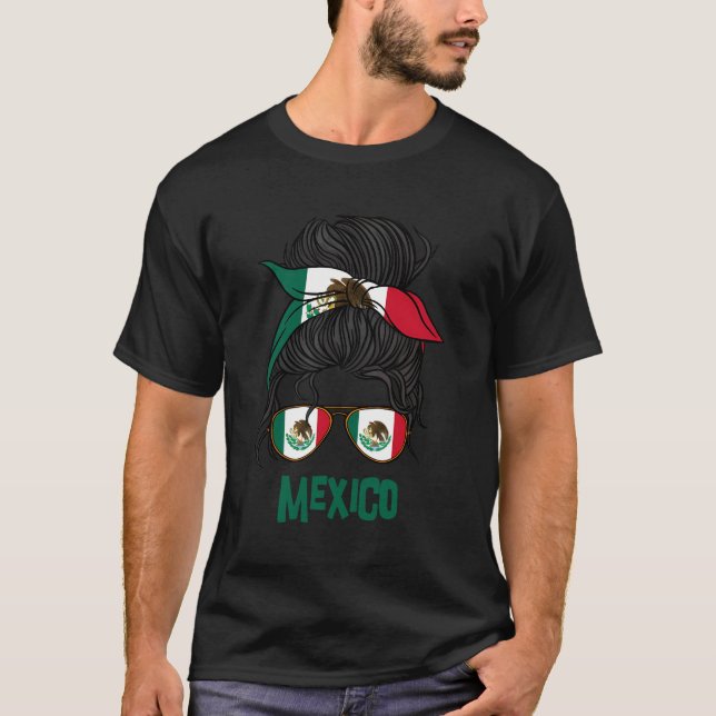 T-shirt Mexique Pour Fille Mexicaine Drapeau Pour Femmes M (Devant)