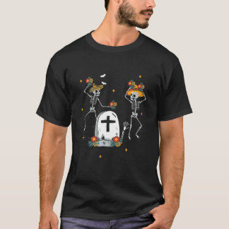 T-shirt Mexique Skeletons Mariachi Sombrero Casquette Le J