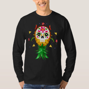 T-shirt Mexique Swinger à l'envers de l'ananas Crâne de su