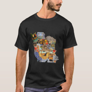 T-shirt Meydan Shahyad Meydan Azadi Carte de l'Iran Carte 