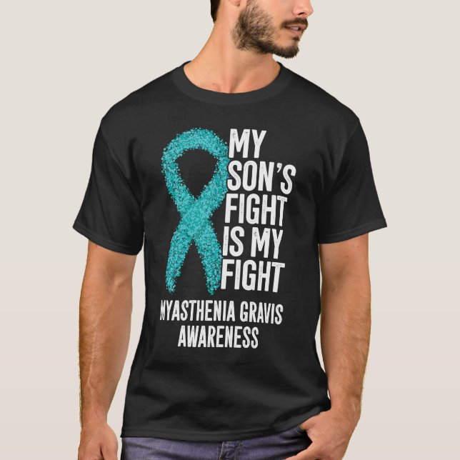 T-shirt MG Le combat de mon fils est mon combat Myasthenia (Devant)