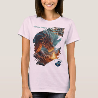 T-shirt Mga Dragon | Tribal Fire Dragon Fantasy Art