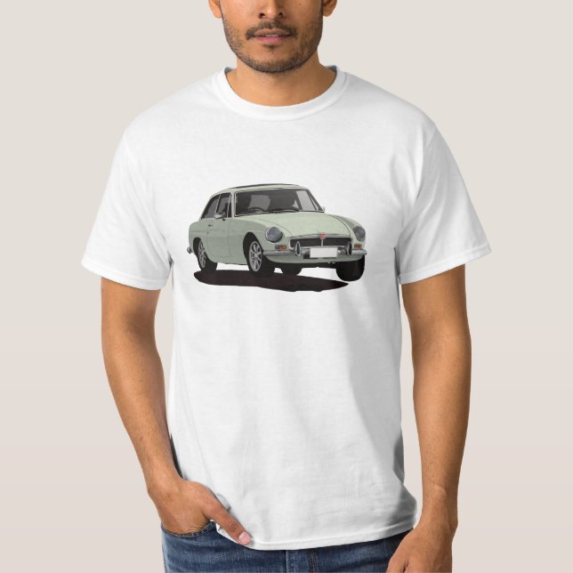 T-shirt MGB GT - vert et jaune - choisissez une couleur ! (Devant)