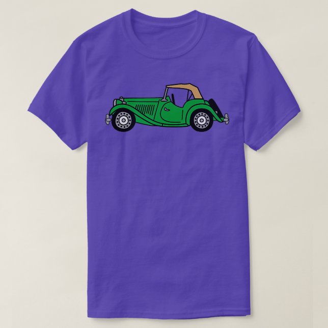 T-shirt MGTD MG TD British Racing Green Classic Car (Design devant)