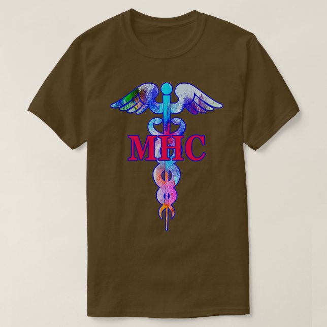 T-shirt MHC Conseiller en santé mentale Caduceus herapiste (Design devant)