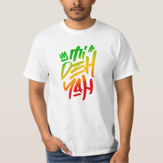 T-shirt Mi Deh Yah Rasta Dit Graffiti Tag Style Reggae