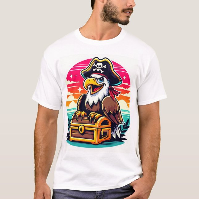 T-shirt mi-feutré tendance surdimensionné (Devant)