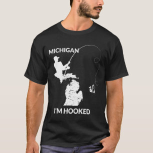 T-shirt Mi Michigan Jersey de pêche cadeau pour les pêcheu