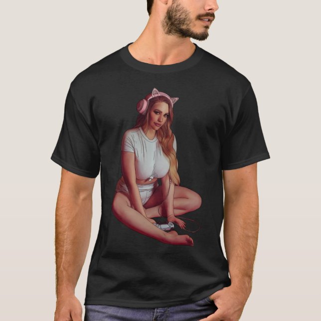 T-shirt Mia Malkova Gamer  (Devant)