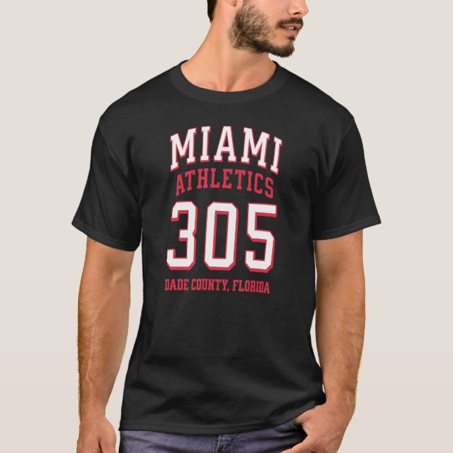 T-shirt Miami Athletics 305 Miami Dade County FL pour 305  (Devant)