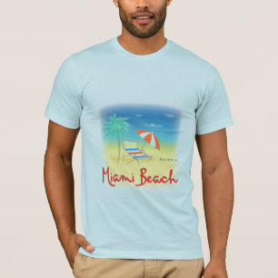 T-shirt Miami Beach Florida Palms Cool graphique