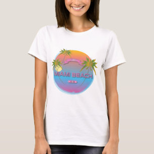 T-shirt Miami-Beach Floride, Cool tropical T Shirt