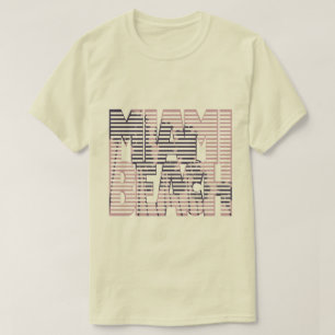 T-shirt Miami beach pink violet fun