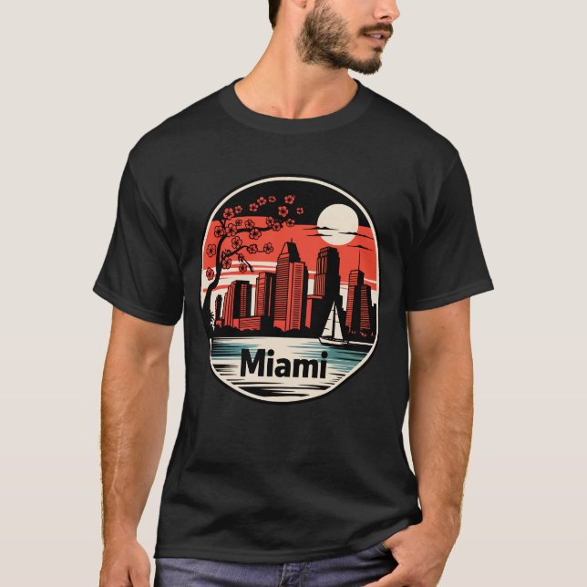T-shirt Miami City Floride USA (Devant)