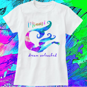 T-shirt Miami Florida Mermaid Dream Unleashed Art