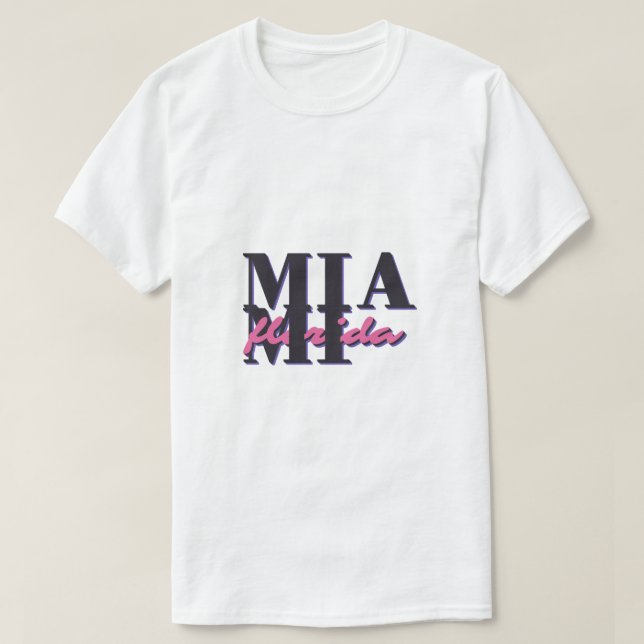 T-shirt Miami Floride - Retro Bold Typographie Graphique (Design devant)