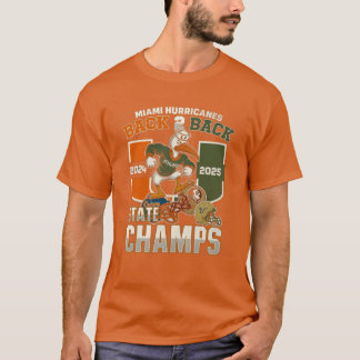 T-shirt Miami Hurricanes back to back 2025 friend