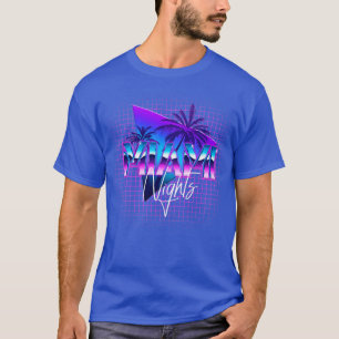T-shirt Miami Nights Floride Rétrowave Outrun