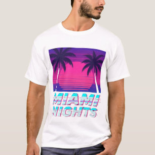 T-shirt Miami Nights Nuit Citadine Néon