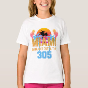 T-shirt Miami tout droit sorti du 305 Vintage Sunset Neon