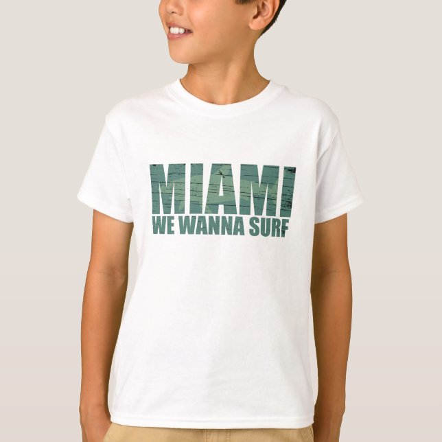 T-shirt Miami ville Floride bleu (Devant)