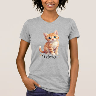 T-shirt Miaou géométrique